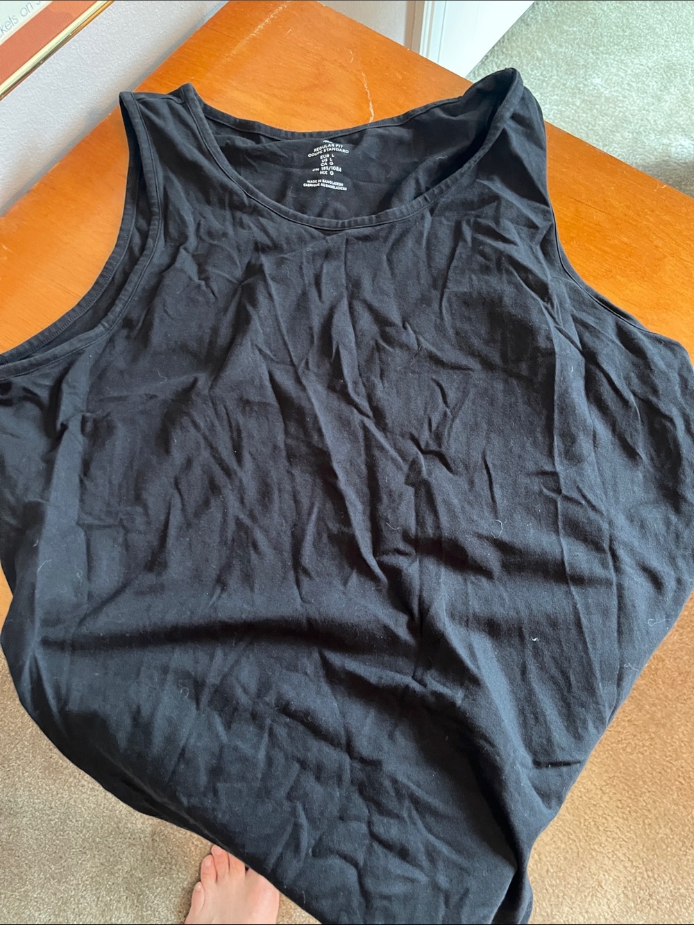 Classic Black Men’s Tank Top - Soft Cotton